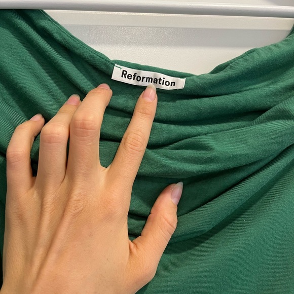 Reformation GREEN Jamen knit dress size small - Picture 8 of 11